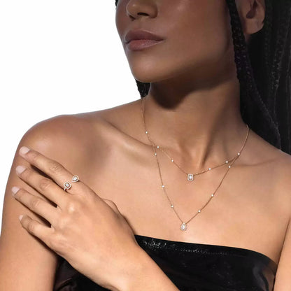 [Eterna Jewels]Diamond Necklace My Twin 2 Rows