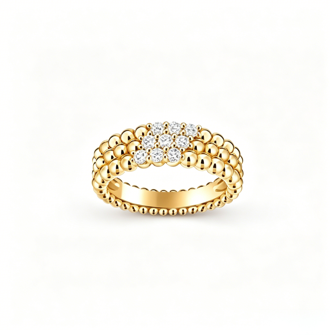 [Eterna Jewels] THREE-ROW DIAMOND RING