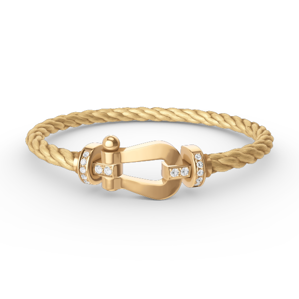 [Eterna Jewels]FORCE LARGE HORSESHOE HALF DIAMOND BRACELET GOLD