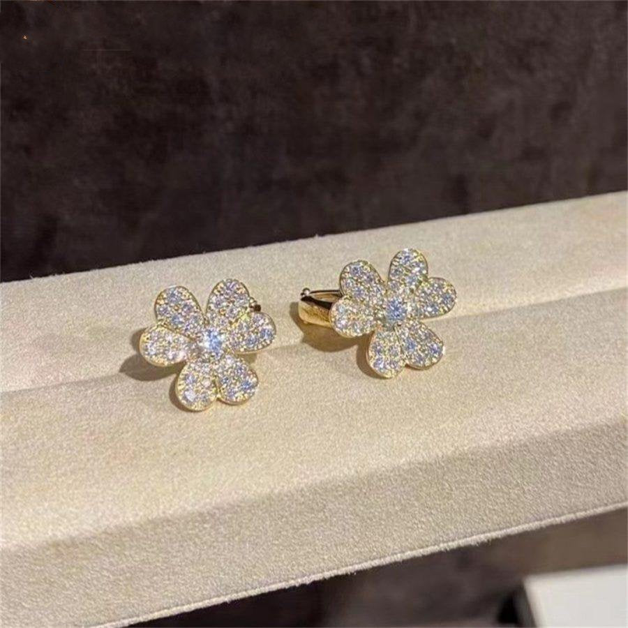 [Eterna Jewels]FRIVOLE GOLD FLOWER DIAMOND EARRINGS