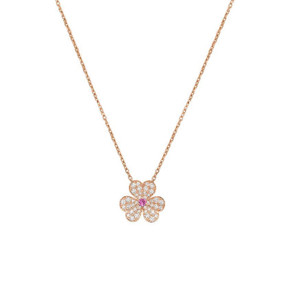 [Eterna Jewels]FRIVOLE ROSE GOLD FLOWER DIAMOND NECKLACE