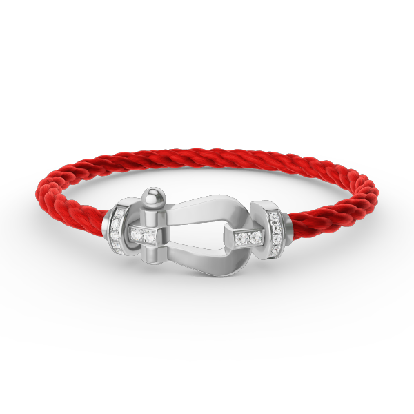 [Eterna Jewels]FORCE LARGE HORSESHOE HALF DIAMOND BRACELET SILVER