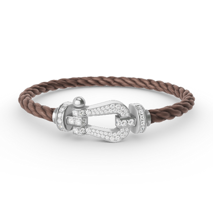 [Eterna Jewels]FORCE LARGE HORSESHOE FULL DIAMOND BRACELET SILVER
