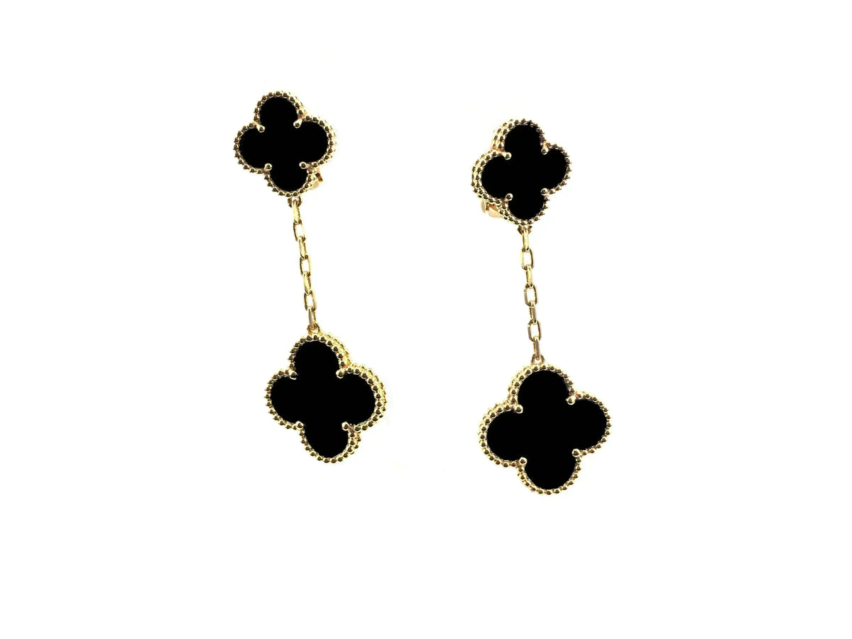[Eterna Jewels]CLOVER 2 MOTIFS  EARRINGS (MULTIPLE CHOICESC